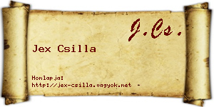 Jex Csilla névjegykártya