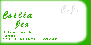 csilla jex business card